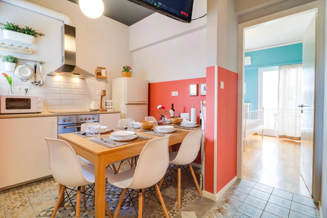 Spacious Central Flat☆3Min To Metro☆Ac|Netflix|Pc Athen Eksteriør billede